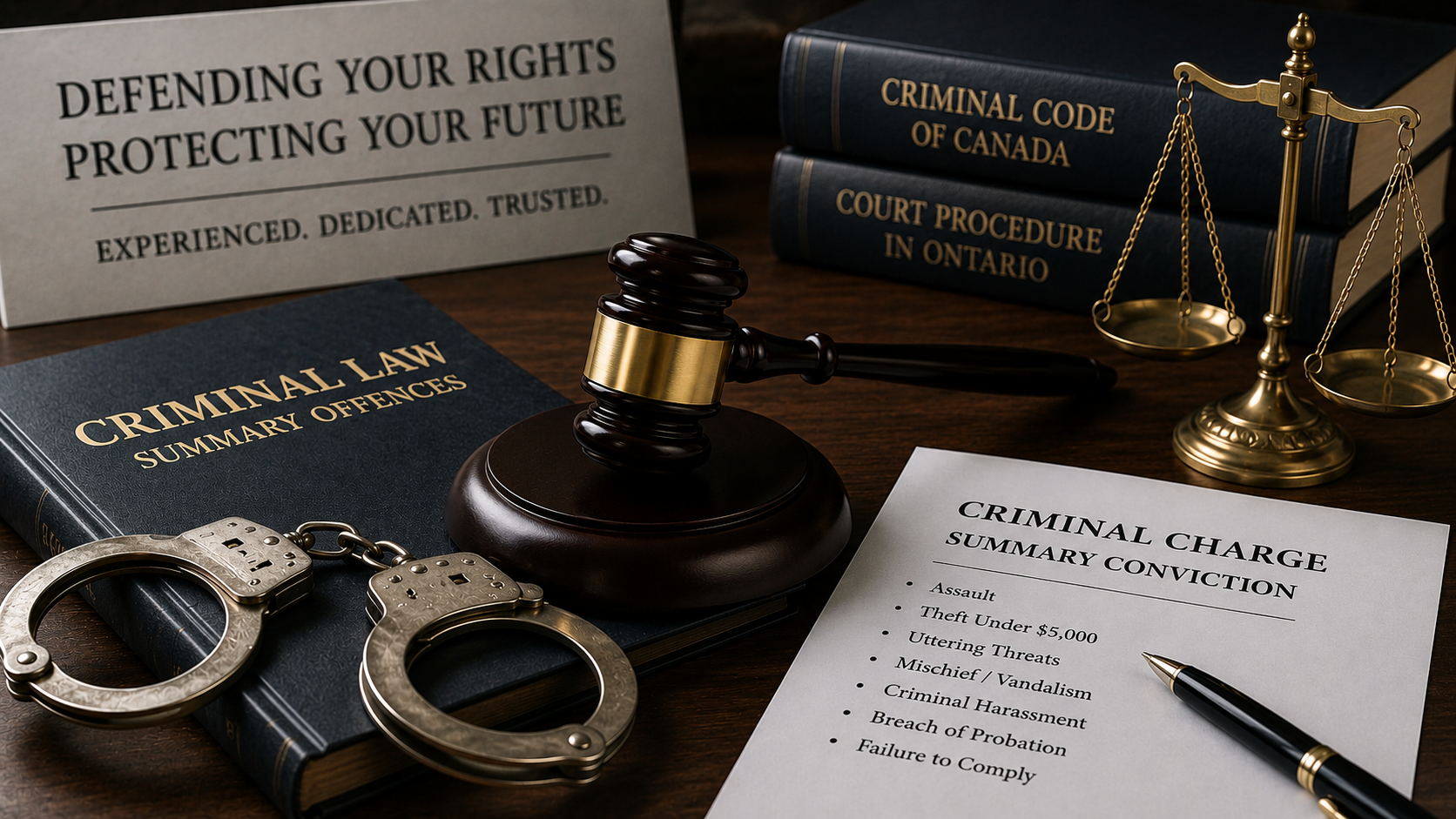 Criminal Law (Summary) in Ontario: Criminal Charge Defence & Court Representation
